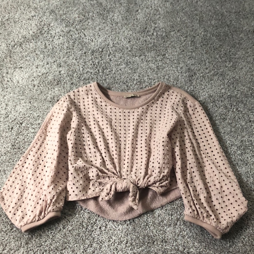 Zara long sleeve crop top